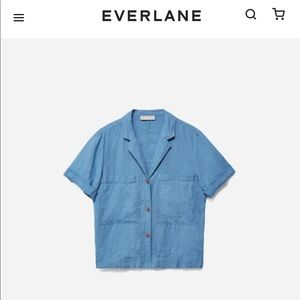 NWT Everlane The Linen Workwear Shirt Size L